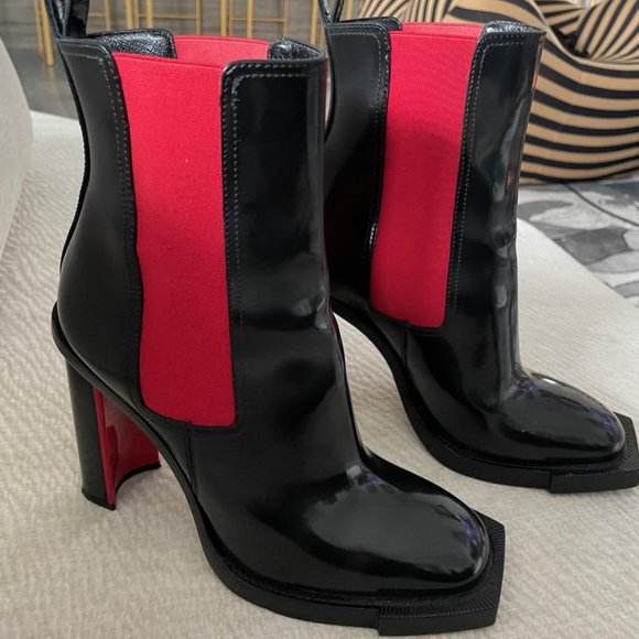 ALEXANDER MCQUEEN booties red/black - Picture 2 of 5